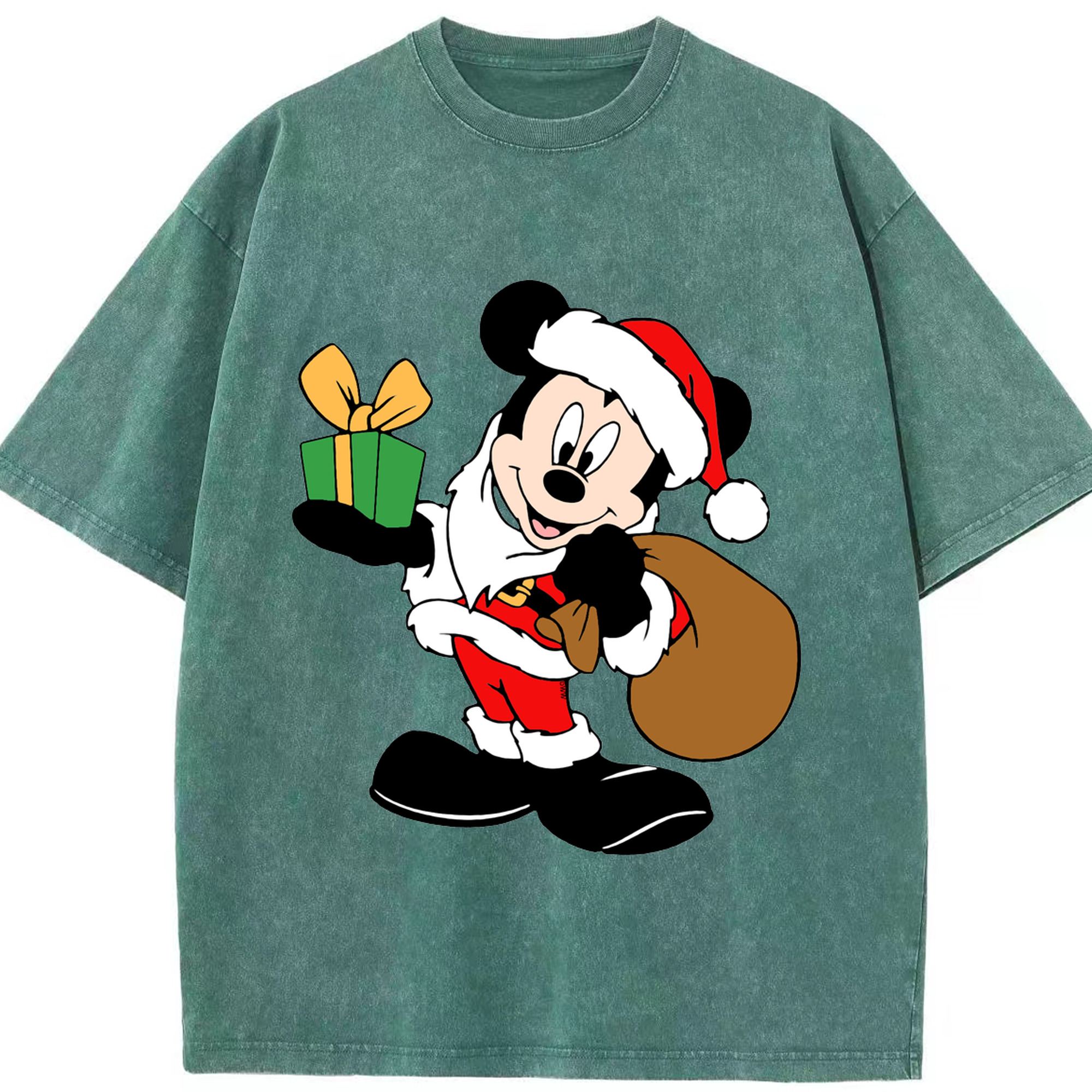 （画像用） ミッキーマウス Mickey Mouse 綿100% ヴィンテージ風 半袖Tシャツ（フロントプリント）
